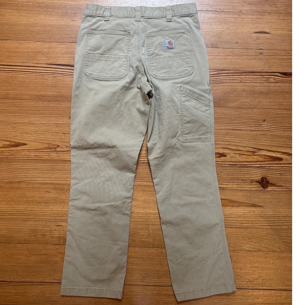 Carhartt Carpenter Pants Tan Relaxed Fit Utility Canvas SIZE 32x32 - Picture 7 of 7
